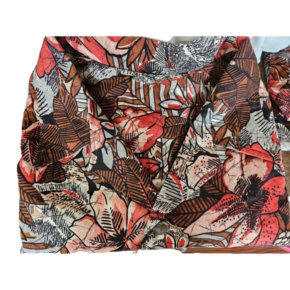 Hand-sewn Men's Brown Hawaiian Print Shirt Size 42 - Picture 6 of 6
